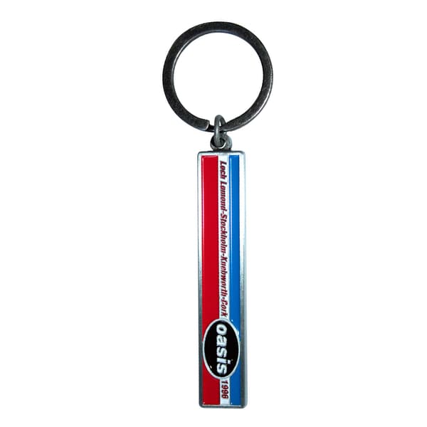 Oasis 1996 Tour Horizontal Stripe Keyring