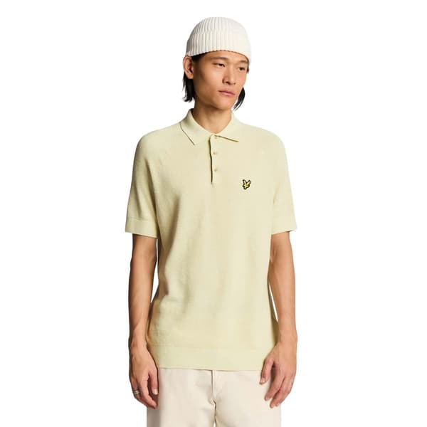 Lyle & Scott miesten pellavasekoite neulepoolopaita