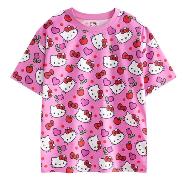 Hello Kitty Flickor Hjärtan & Rosetter Kort Pyjamas Set
