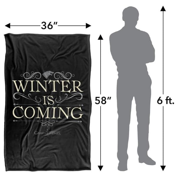 Game Of Thrones Winter Is Coming Scroll Soft Touch Blanket