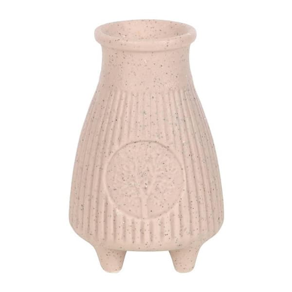 Something Different Greige Ribbed Incense Holder