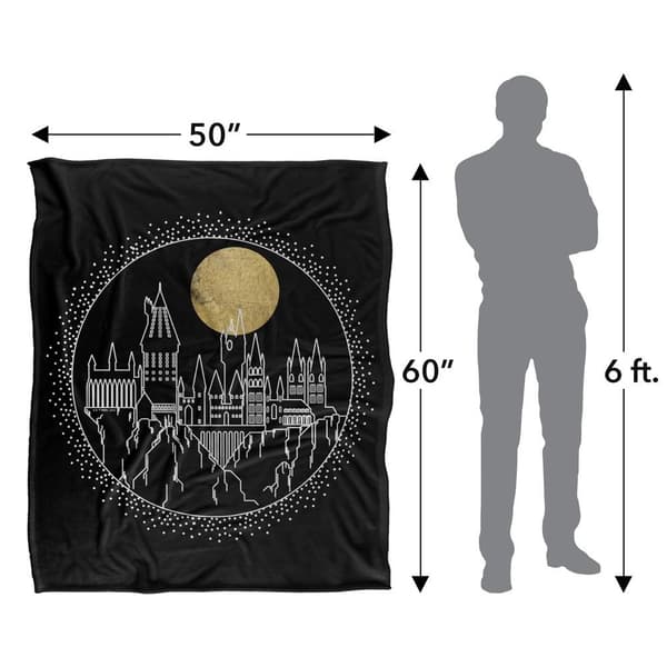 Harry Potter Hogwarts Outline Blanket