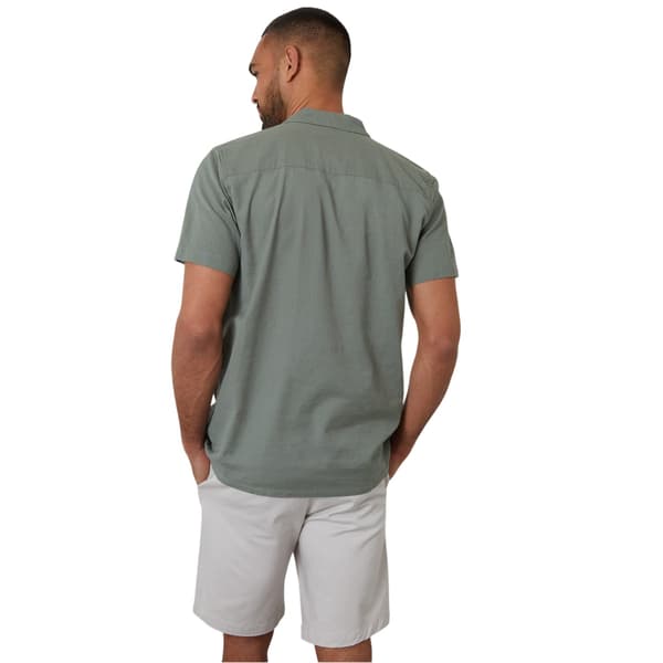 Threadbare Mens Embroidered Short-Sleeved Shirt