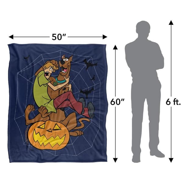 Scooby Doo Shaggy Spooky Pumpkin Soft Touch Blanket
