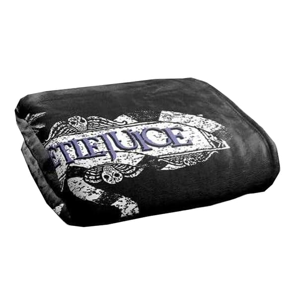 Beetlejuice Soft Touch Logo Blanket