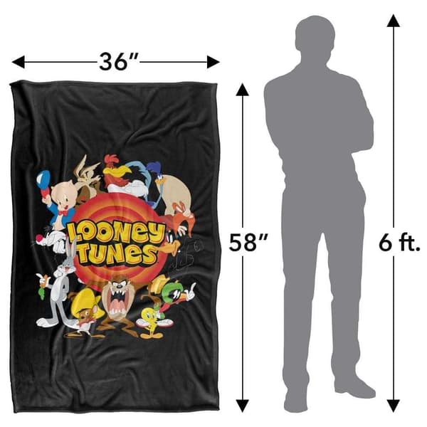 Looney Tunes Group Circle Logo Blanket