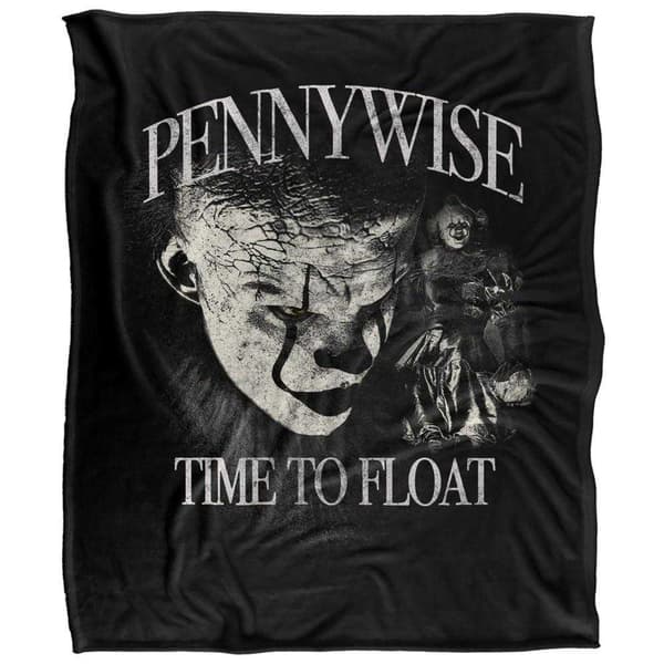 It: Welcome To Derry Pennywise Time To Float Soft Touch Blanket