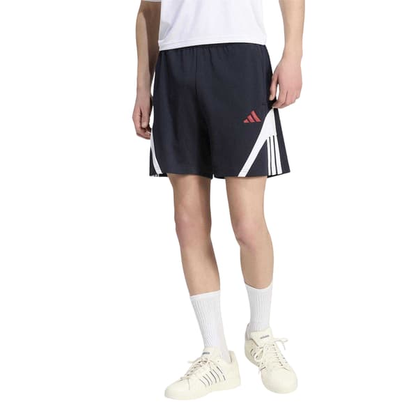 Adidas miesten raidalliset fleeceshortsit