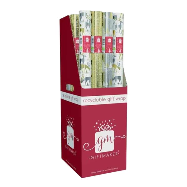 Giftmaker Metallic Assorted Designs Christmas Gift Wrap (Pack of 3)