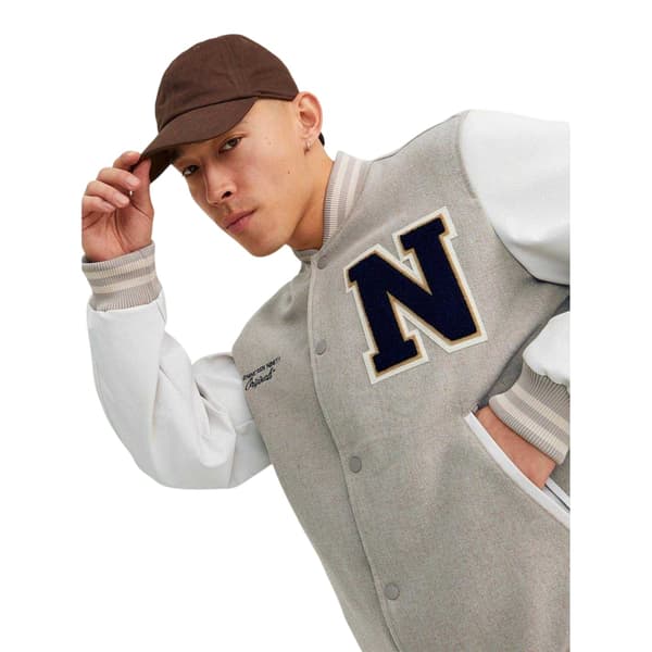 Jack And Jones Mens College Wool Blend Regular Bomber Jacket