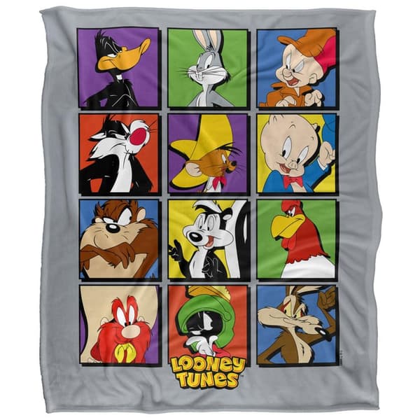 Looney Tunes Character Collage Soft Touch Blanket