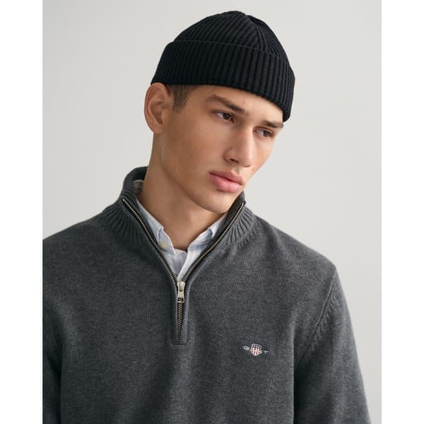Gant Mens Micro Textured Half Zip Sweatshirt