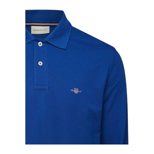 Gant Herr Broderad Logotyp Långärmad Pikétröja
