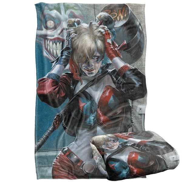 Batman Harley Quinn Hammer Soft Touch Blanket