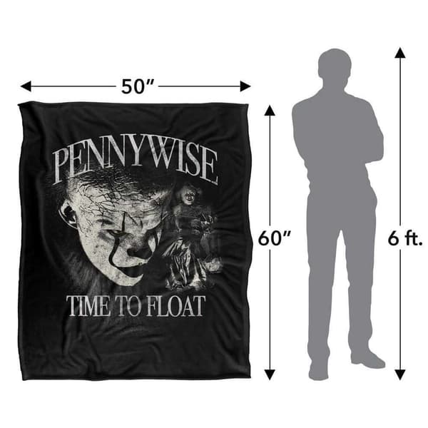 It: Welcome To Derry Pennywise Time To Float Soft Touch Blanket