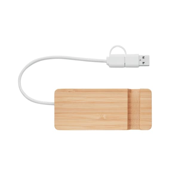 MidOcean Hubstand USB-hubb i bambu