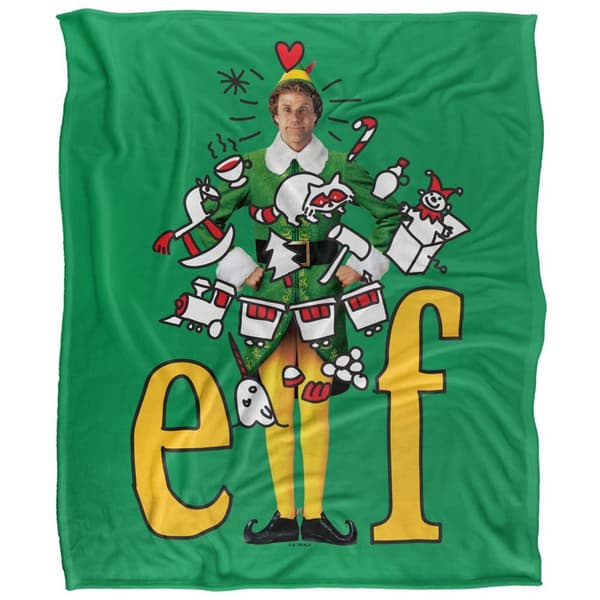 Elf Buddy Christmas Supersoft Blanket