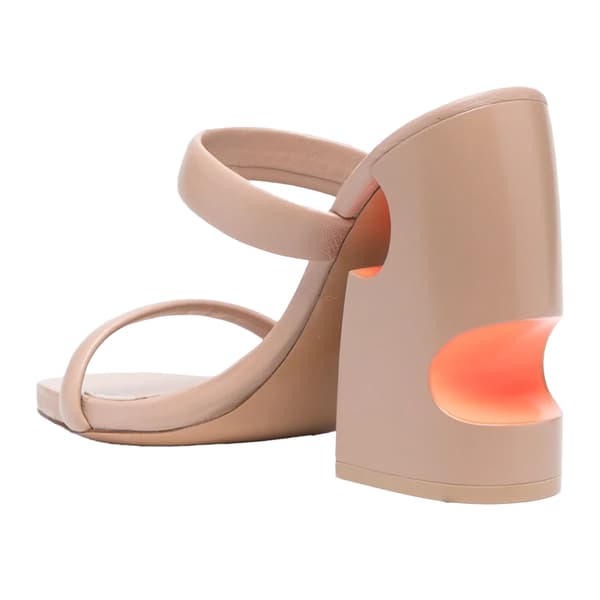 Off White Mules med hög blockklack i läder för damer