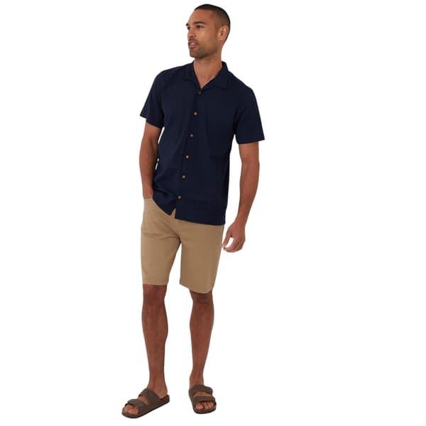 Threadbare Mens Embroidered Short-Sleeved Shirt