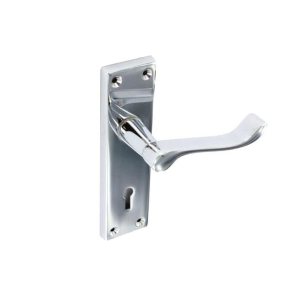 Securit Chrome Scroll Door Handle (Pack of 2)