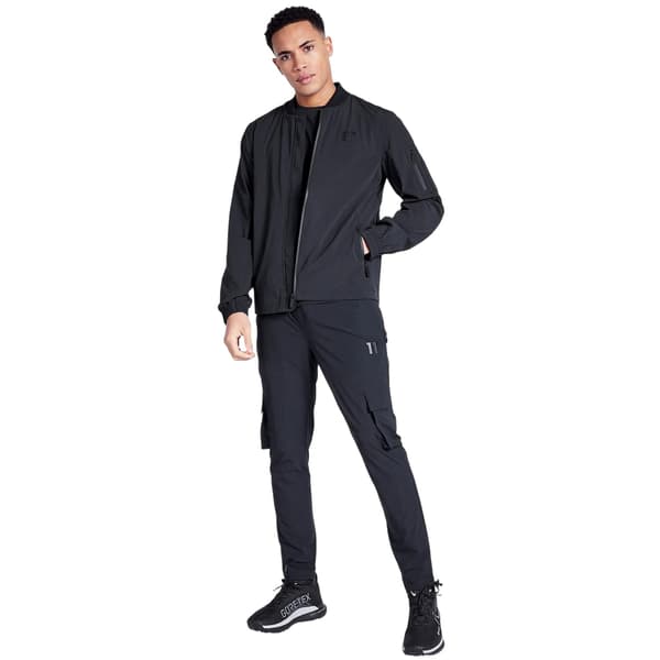 11 Degrees Mens Krypton Logo Full Zip Bomber Jacket