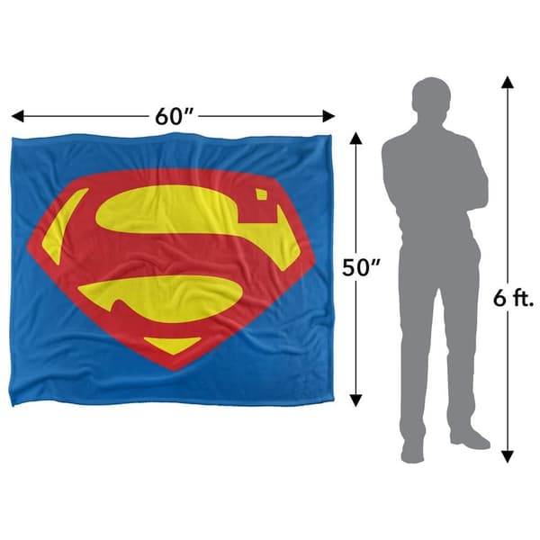 Superman 1952 Shield Polyester Soft Touch Blanket