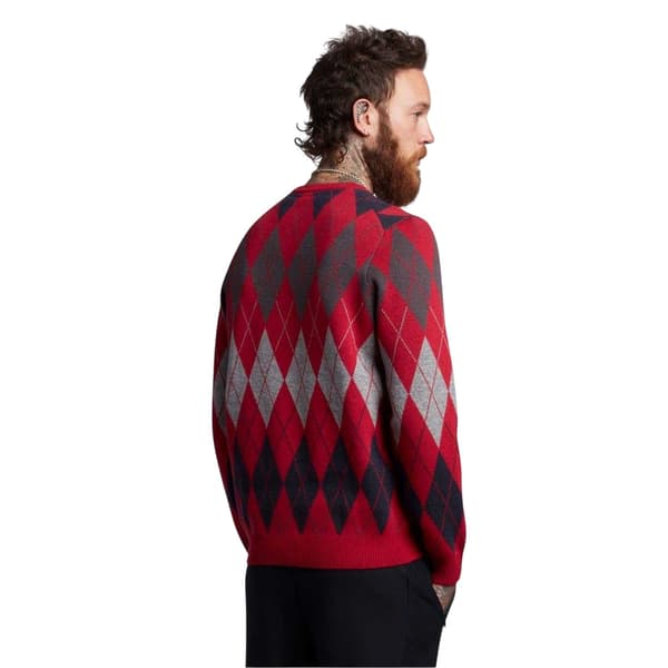 Lyle & Scott Herrtröja Argyle Stickad Rundhals