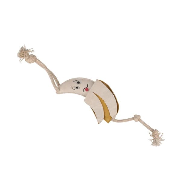 Benji & Flo Crazy Faces Go Bananas Suede Dog Toy