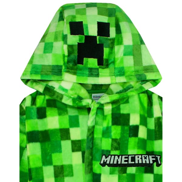 Minecraft Boys Creeper Pixel Dressing Gown