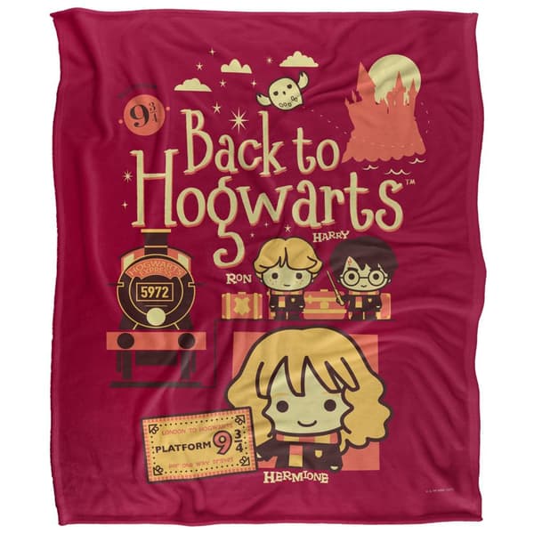 Harry Potter Back To Hogwarts Chibi Group Blanket