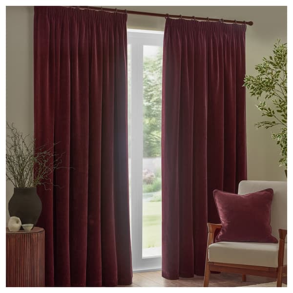 Yard Chenille Lined Pencil Pleat Curtains