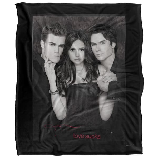 Vampire Diaries Black and White Blanket