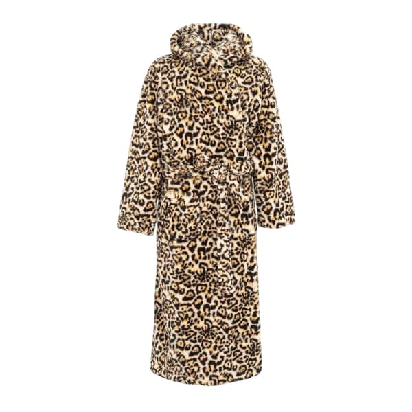 Linea Womens/Ladies Leopard Pattern Hooded Robe