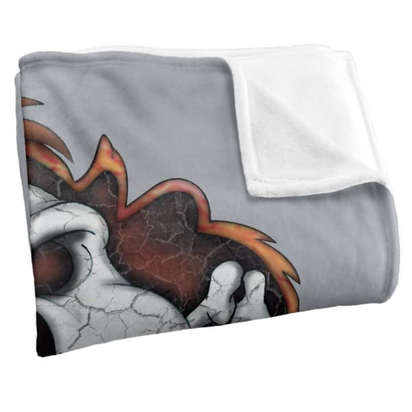 Looney Tunes Taz Half Skeleton Soft Touch Blanket