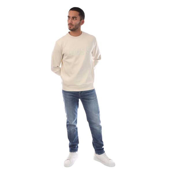 Boss Mens Logo Stretch Sweatshirt