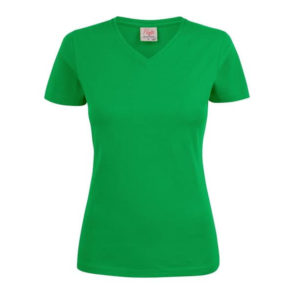 Printer V-hals T-shirt til kvinder/damer