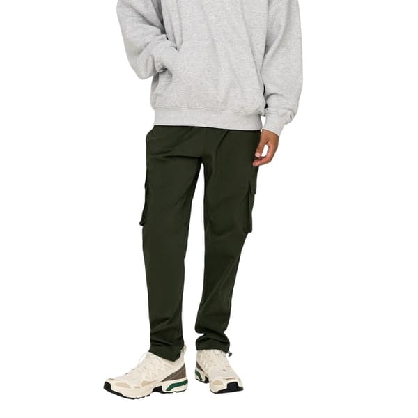Only Mens Drawstring Waist Cargo Trousers