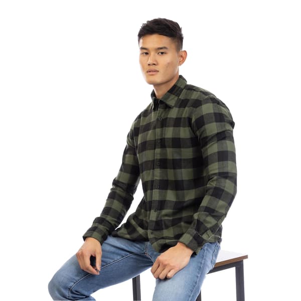Peter Werth Mens Brodie Checked Collared Long-Sleeved Shirt