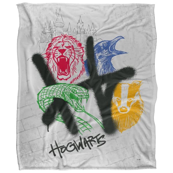 Harry Potter Hogwarts Graffiti Blanket
