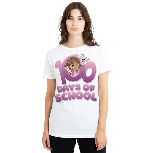 Dora Utforskaren T-shirt för damer/kvinnor 100 dagar