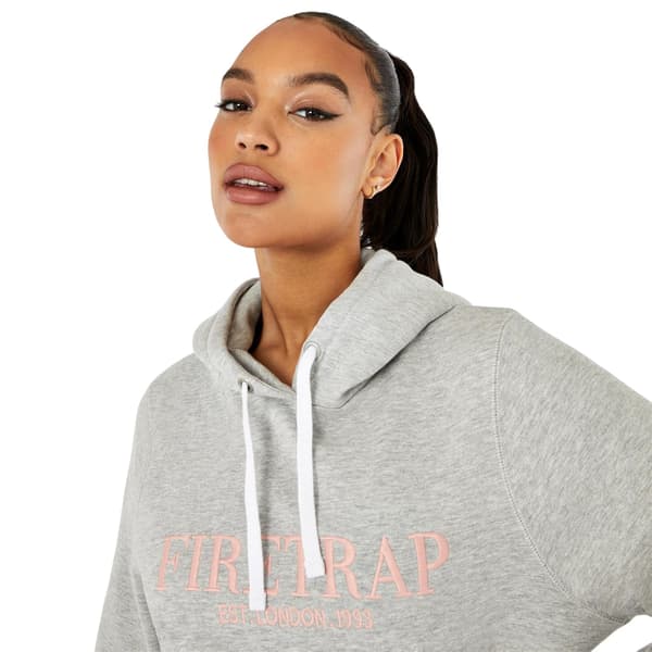 Firetrap Dam/Dam Stor Logotyp Hoodie