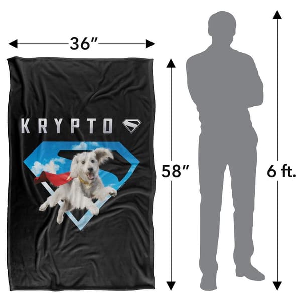 Superman Krypto 2025 Sky Shield Soft Touch Blanket