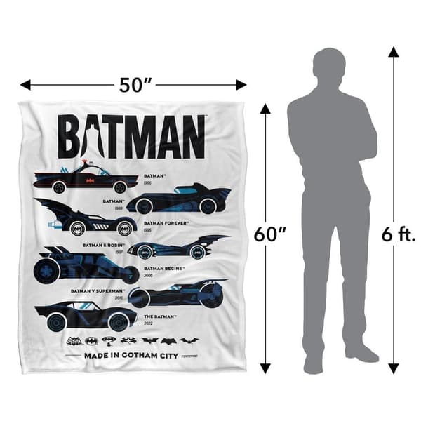 Batman Batmobiles Silhouette Blanket