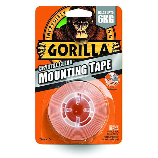 Gorilla Monteringstejp Klar 25 mm x 1,5 m