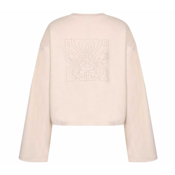 Biba Dam Broderad Logotyp Kort Tröja