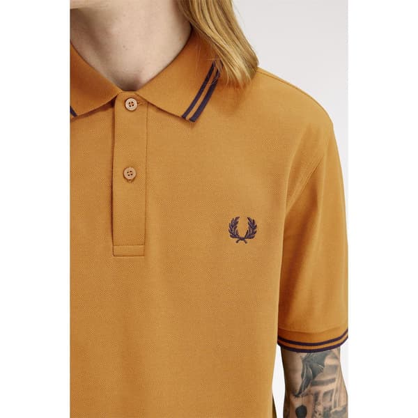 Fred Perry Pikétröja med dubbla ränder för män