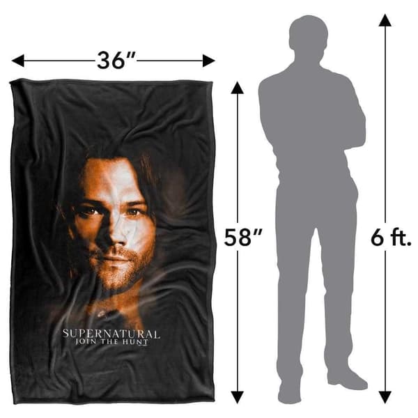 Supernatural Fleece Sam Winchester Throw