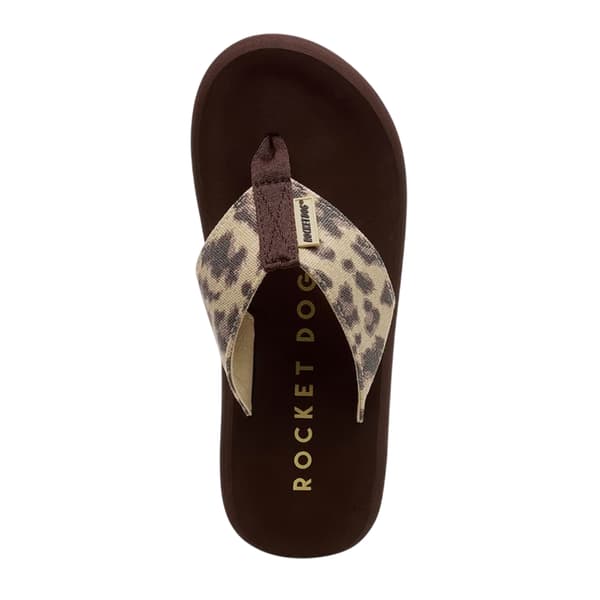 Rocket Dog Dam/Dam Adios Leopardmönstrade Flip-Flops