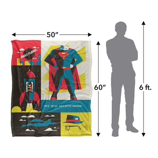 Superman Silky Icons Supersoft Blanket