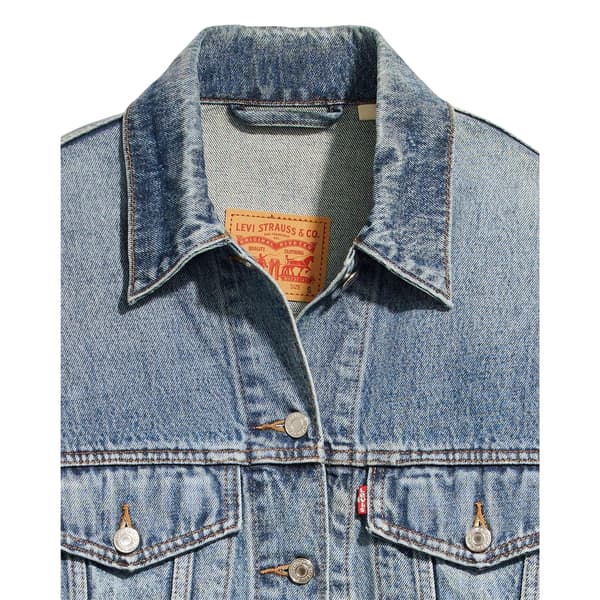Levis Dam/Kvinnor Bröstficka Jeansjacka